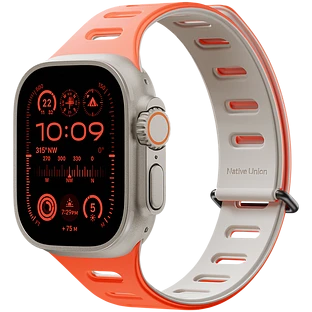 Ремешок для часов APPLE WATCH NATIVE UNION Magnetic 38/40/41MM, оранжевый/серый Ремешок для часов APPLE WATCH NATIVE UNION Magnetic 38/40/41MM, оранжевый/серый
