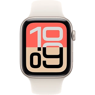 Apple Watch SE 3, GPS, 44mm, Starlight Aluminium Case with Starlight Sport Band - S/M