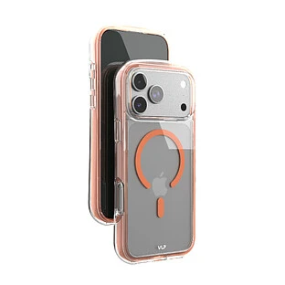 Чехол защитный VLP Bubble Case с MagSafe для iPhone 17 Pro Max, оранжевый