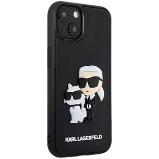 Lagerfeld для iPhone 15 чехол 3D Rubber Karl & Choupette Hard Black Lagerfeld для iPhone 15 чехол 3D Rubber Karl & Choupette Hard Black