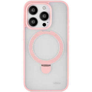 Чехол защитный uBear Clip Mag Case, iPhone 15 Pro, MagSafe, розовый Чехол защитный uBear Clip Mag Case, iPhone 15 Pro, MagSafe, розовый