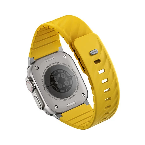 Ремешок Uniq для Apple Watch 49-40 mm FLUO Silicone Rubber Golden Yellow