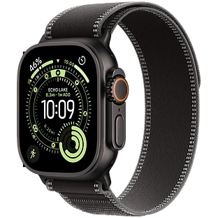 Apple Watch Ultra 3, GPS + Cellular, 49mm, Black Titanium Case with Black/Charcoal Trail Loop - S/M Apple Watch Ultra 3, GPS + Cellular, 49mm, Black Titanium Case with Black/Charcoal Trail Loop - S/M