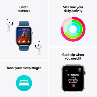 Apple Watch SE 2 (2024) GPS 44mm Midnight Aluminium Case with Midnight Sport Band - S/M Apple Watch SE 2 (2024) GPS 44mm Midnight Aluminium Case with Midnight Sport Band - S/M
