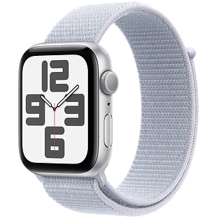 Apple Watch SE 2 (2024) GPS 40mm Silver Aluminium Case with Blue Cloud Sport Loop Band Apple Watch SE 2 (2024) GPS 40mm Silver Aluminium Case with Blue Cloud Sport Loop Band