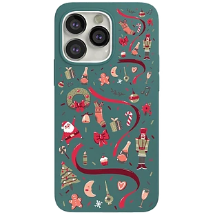 Чехол защитный ''vlp'' Art Collection для iPhone 13 Pro  Winter  темно-зеленый Чехол защитный ''vlp'' Art Collection для iPhone 13 Pro  Winter  темно-зеленый