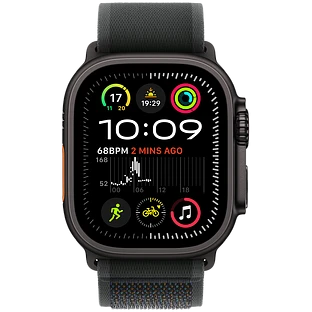 Apple Watch Ultra 2 2024 GPS + Cellular 49mm Black Titanium Case with Black Trail Loop - S/M Apple Watch Ultra 2 2024 GPS + Cellular 49mm Black Titanium Case with Black Trail Loop - S/M