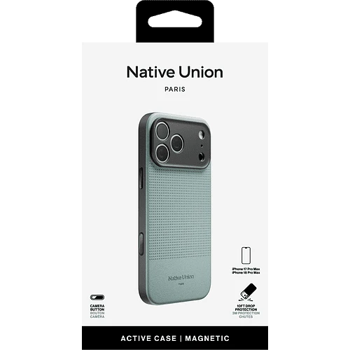Чехол защитный NATIVE UNION ACTIVE CASE FOR IPHONE 18 PRO MAX SLATE GREEN, для iPhone 18 PRO MAX, цвет: зелёный сланец
