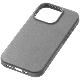 Чехол защитный uBear Capital Case для iPhone 16 Pro, натуральная кожа, MagSafe совместимый, серый