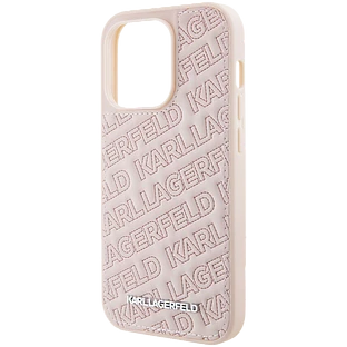 Чехол LAGERFELD Quilted Logo pattern Hard Розовый для iPhone 15 Pro Чехол LAGERFELD Quilted Logo pattern Hard Розовый для iPhone 15 Pro
