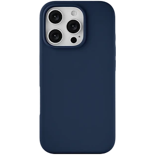 Чехол защитный uBear Touch Mag Case iPhone 16 Pro, софт-тач, темно-синий