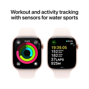 Apple Watch Series 10 GPS 42mm Rose Gold Aluminum Case with Light Blush Sport Band - S/M Apple Watch Series 10 GPS 42mm Rose Gold Aluminum Case with Light Blush Sport Band - S/M