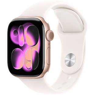 Apple Watch Series 11, GPS, 46mm, Rose Gold Aluminium Case with Light Blush Sport Band - M/L Apple Watch Series 11, GPS, 46mm, Rose Gold Aluminium Case with Light Blush Sport Band - M/L