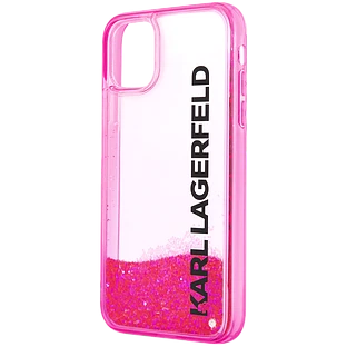 Lagerfeld для iPhone 11 чехол Liquid Glitter Elongated logo Hard Translucent pink Lagerfeld для iPhone 11 чехол Liquid Glitter Elongated logo Hard Translucent pink