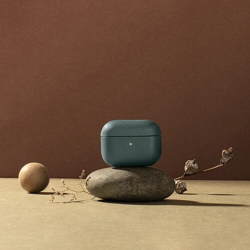 (RE)Classic CASE чехол защитный для AIRPODS PRO 2 кожанный, цвет: зелёный