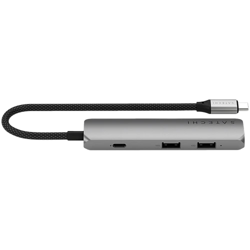 Адаптер Satechi 4-in-1 USB-C Slim Multiport Adapter with 4K HDMI and Fast Data Transfer - Серый космос