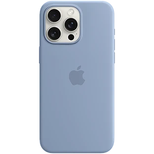 Чехол iPhone 15 Pro Max Silicone Case with MagSafe - Winter Blue Model A3126 MT1Y3ZM/A Чехол iPhone 15 Pro Max Silicone Case with MagSafe - Winter Blue Model A3126 MT1Y3ZM/A