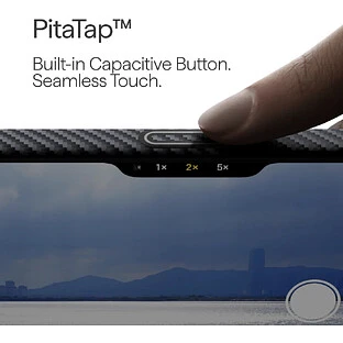 Чехол для телефона Pitaka Edge Ultra-Slim Case Twill 600D with PitaTap for iPhone 16 Pro Max - Black/Grey