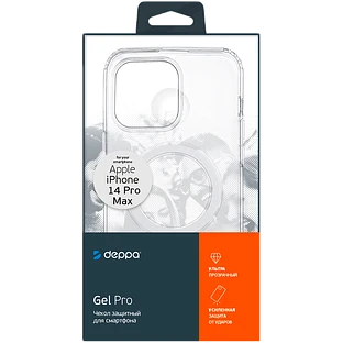 88335, Чехол Gel Pro Magsafe для Apple iPhone 14 Pro Max (2022), прозрачный, Deppa, PET UNI 88335, Чехол Gel Pro Magsafe для Apple iPhone 14 Pro Max (2022), прозрачный, Deppa, PET UNI