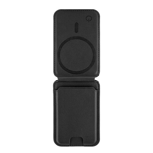 Магнитный кардхолдер uBear Fold Find My, эко-кожа, черный