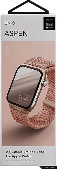 Ремешок Uniq для Apple Watch 42/41/40 mm ASPEN Strap Braided Pink