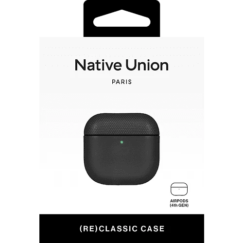 (RE)CLASSIC CASE, чехол защитный NATIVE UNION для AirPods 4, цвет: черный