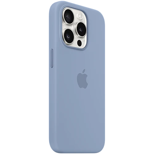 Чехол iPhone 15 Pro Silicone Case with MagSafe - Winter Blue Model A3125 MT1L3ZM/A Чехол iPhone 15 Pro Silicone Case with MagSafe - Winter Blue Model A3125 MT1L3ZM/A