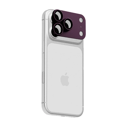 Стекло защитное uBear Extreme Metal Full Cover Lens Shield для iPhone 18 Pro, бургунди