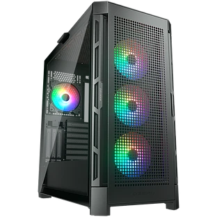Корпус COUGAR GAMING Midi Tower,  ATX, 10 слотов, Разъем для гарнитуры, USB, USB 3.0, USB 2.0, Защитное антивандальное закаленное стекло, Power Button, Кнопка управления RGB, Светодиодный индикатор, PSU optional, Window, Поддержка системы жидкостного охла