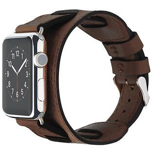 Ремешок COZISTYLE Wide Leather BandШирокий кожаный ремешок Тёмно-коричневый42/44/45 mm