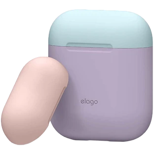 Чехол ELAGO DUO для AirPods с крышками голубого и розового цвета