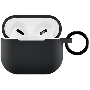 Чехол силиконовый VLP для AirPods 3 (2021),с кольцом, Soft Touch, черный Чехол силиконовый VLP для AirPods 3 (2021),с кольцом, Soft Touch, черный