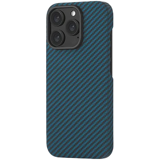 Чехол защитный uBear Supreme Case для iPhone 16 Pro Max, ультратонкий, материал Кевлар, MagSafe совместимый, синий