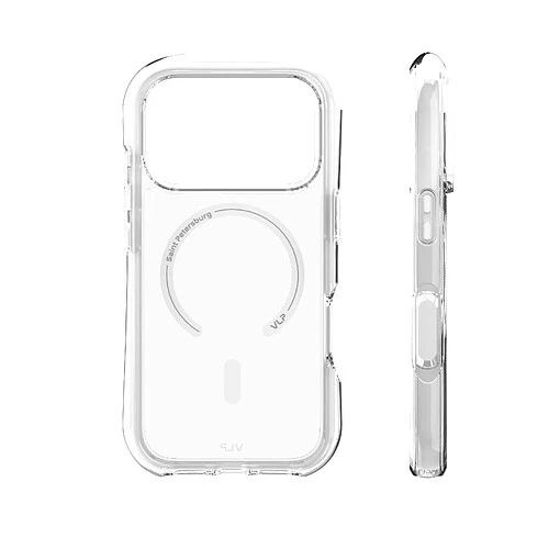 Чехол защитный VLP Bubble Case с MagSafe для iPhone 17 Pro, белый	