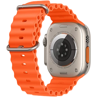 Apple Watch Ultra 2 2024 GPS + Cellular 49mm Natural Titanium Case with Orange Ocean Band