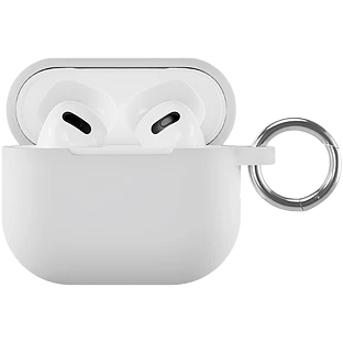 Чехол силиконовый VLP для AirPods 3 (2021),с кольцом, Soft Touch, белый Чехол силиконовый VLP для AirPods 3 (2021),с кольцом, Soft Touch, белый