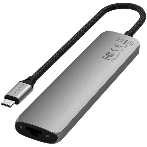 Адаптер Satechi 7-in-1 USB-C Slim Multiport Adapter with Ethernet, Space Gray