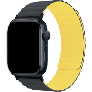 Ремешок uBear Mode для Apple Watch M/L (42, 44, 45, 49 мм), силиконовый, серый/жёлтый