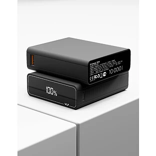 Аккумулятор внешний VLP B-Energy 10000mAh 30W, USB-C+USB-A, Стальной серый