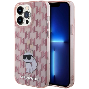 Чехол LAGERFELD Monogram NFT Choupette Hard Розовый для iPhone 15 Pro Max Чехол LAGERFELD Monogram NFT Choupette Hard Розовый для iPhone 15 Pro Max
