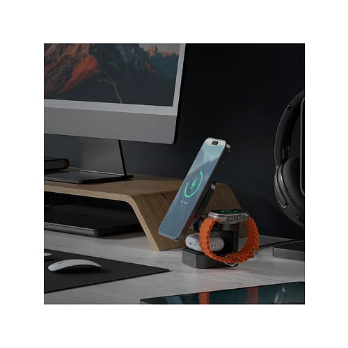 Беспроводное зарядное устройство EnergEA MagCube 3-in-1 Magnetic Foldable, Qi2