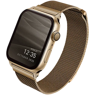 Ремешок UNIQ Dante Strap Steel для Apple Watch 44мм Dante Золотой для Apple Watch 42/44/45 mm