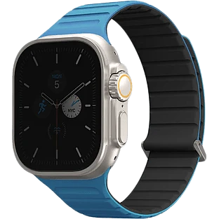 Uniq для Apple Watch 49/45/44/42 mm ремешок Revix EVO reversible Magnetic Pacific Blue/Black