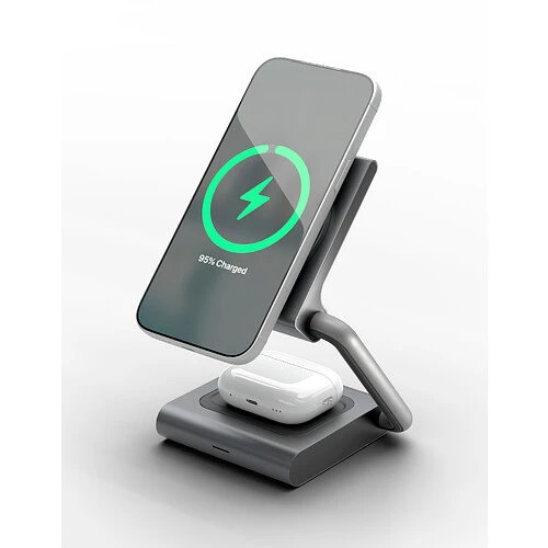 Беспроводное зарядное устройство VLP Zen Charger Qi2.2 25W, серый