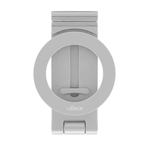 Магнитный держатель uBear Lock, совместимый с MagSafe, серебристый