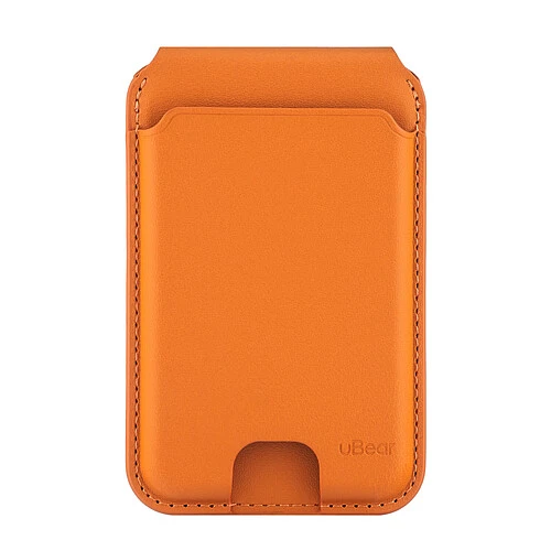 Магнитный кардхолдер uBear Fold, эко-кожа, оранжевый