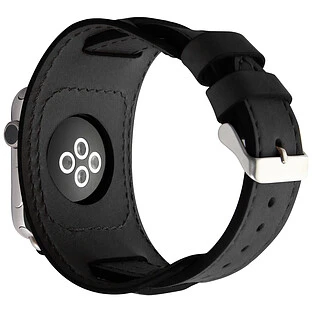 Ремешок COZISTYLE Wide Leather BandШирокий кожаный ремешок Чёрный42/44/45 mm