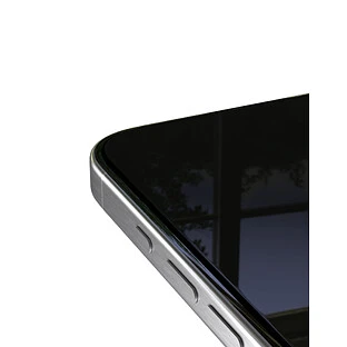 Стекло защитное 2.5D VLP Privacy Easy Box для iPhone 17 ProMax, с черной рамкой (Приватное)