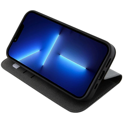 Lagerfeld для iPhone 13 Pro чехол PU Saffiano NFT Karl & Choupette Booktype Silver