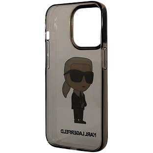 Lagerfeld для iPhone 15 Pro Max чехол PC/TPU NFT Karl Ikonik Hard Translucent Black Lagerfeld для iPhone 15 Pro Max чехол PC/TPU NFT Karl Ikonik Hard Translucent Black